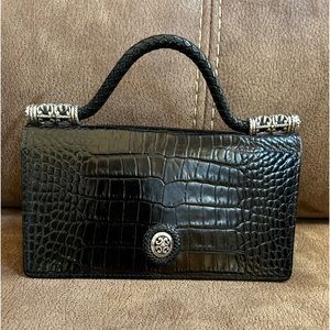 BRIGHTON BLACK HANDLED CLUTCH